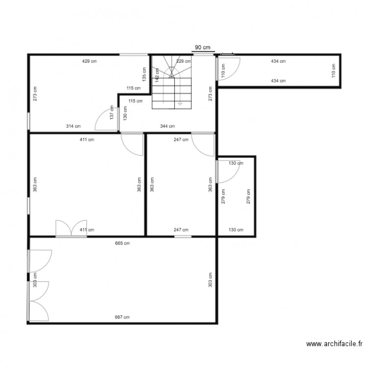 Plan Projet Agop 1ér étage murs. Plan de 0 pièce et 0 m2