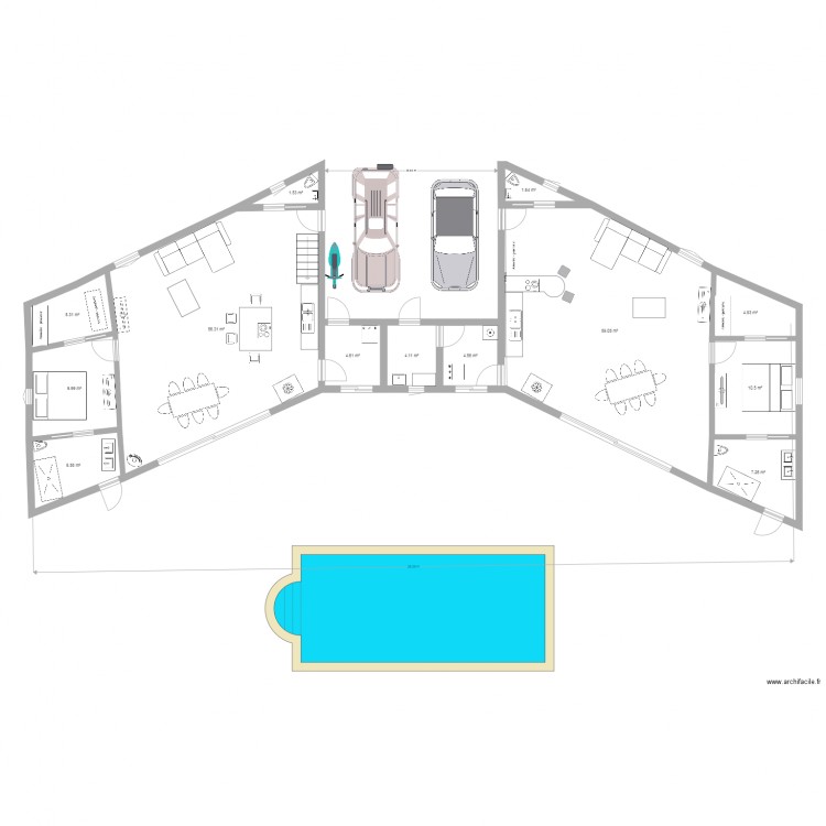 plan avec garage et etage. Plan de 0 pièce et 0 m2