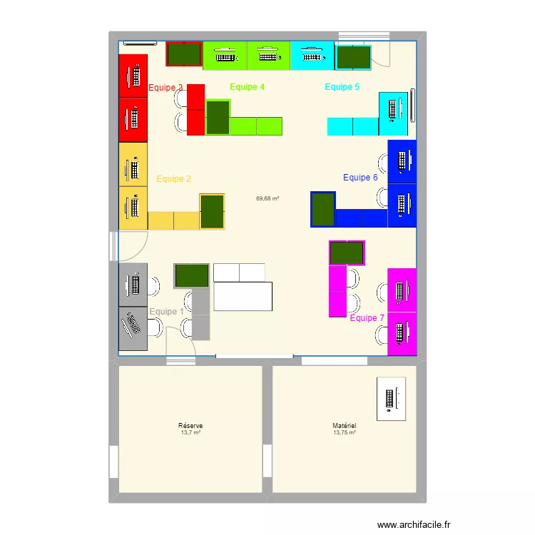 Salle 2023. Plan de 