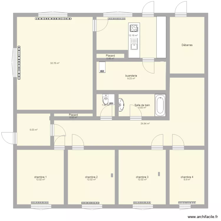 maison 56. Plan de 