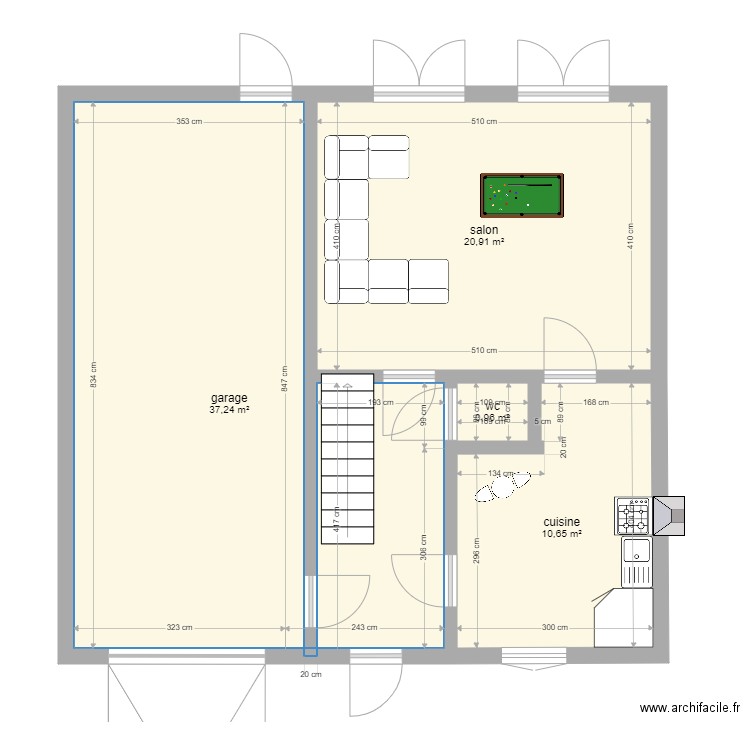 rez de chaussé. Plan de 0 pièce et 0 m2