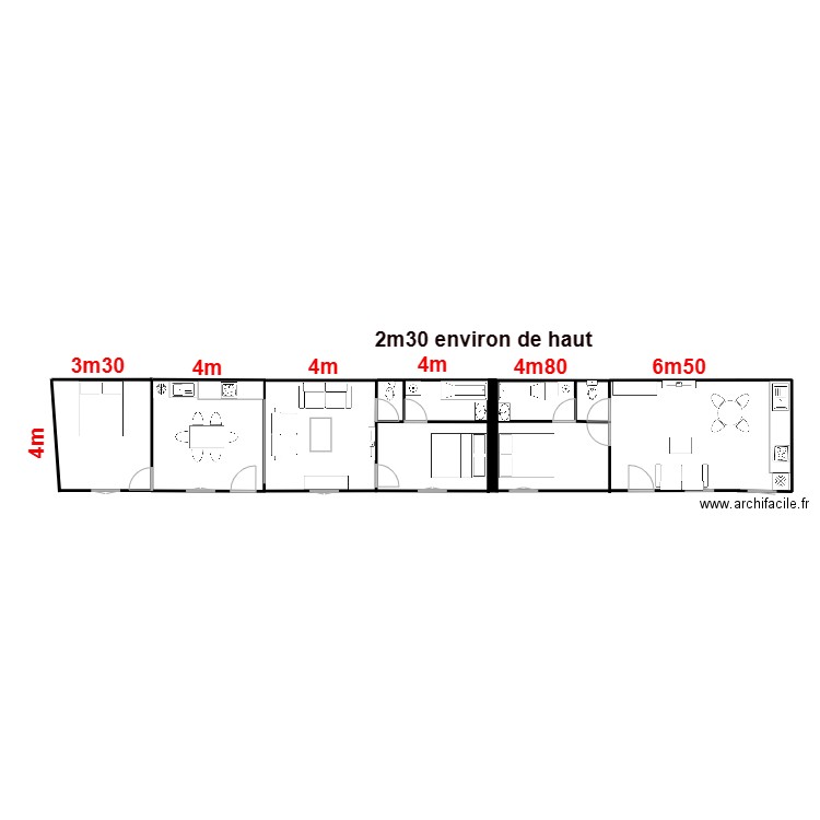 PLAN APPARTEMENT 61 M2. Plan de 0 pièce et 0 m2