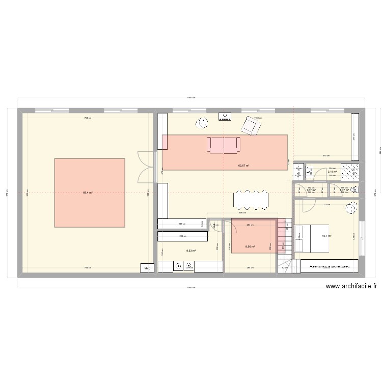 HANGAR 3. Plan de 8 pièces et 173 m2