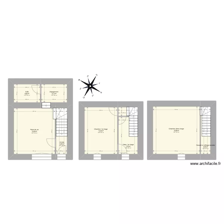 Petite maison. Plan de 