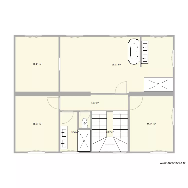 Maison 2eme. Plan de 
