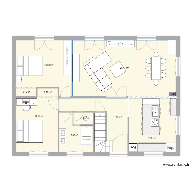 Maison Baule master. Plan de 