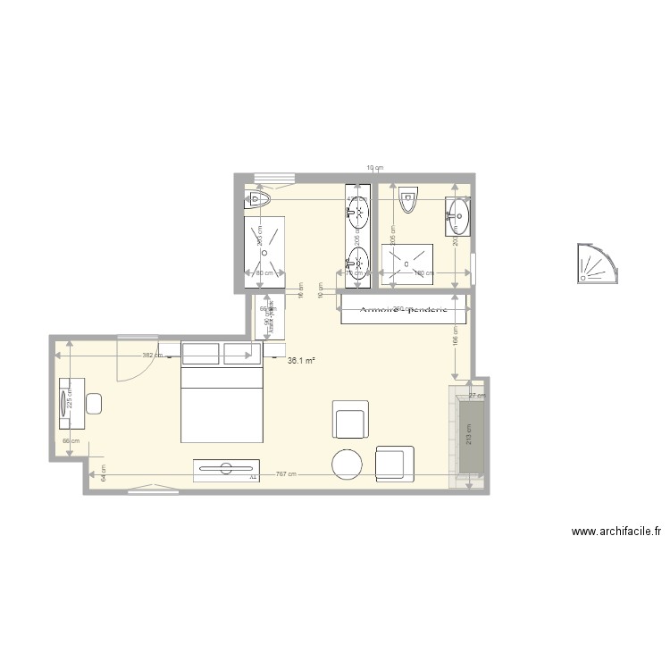 1er SB A CREER ET CHBRE PARENTALE. Plan de 0 pièce et 0 m2