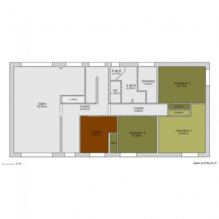 Maison modif N 1. Plan de 0 pièce et 0 m2