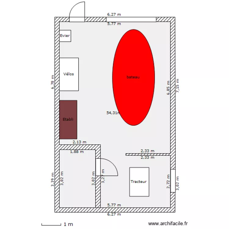 garage à bateau. Plan de garage à bateau. Plan de