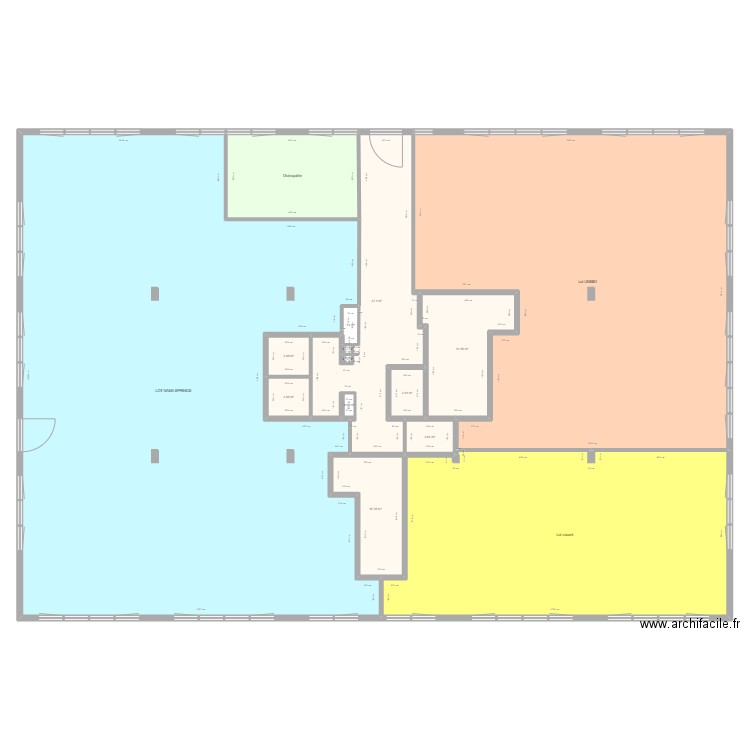R2 Roussillon - division des lots. Plan de 0 pièce et 0 m2