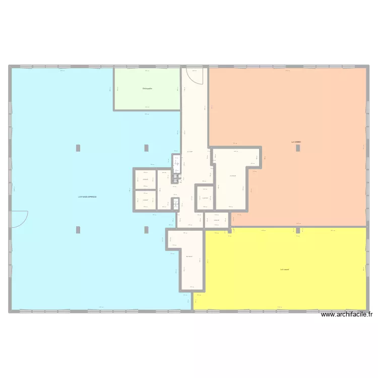 R2 Roussillon - division des lots. Plan de R2 Roussillon - division des lots. Plan de