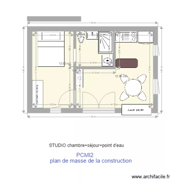 studio ARREST 3. Plan de 