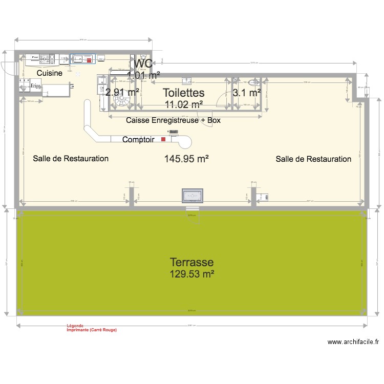 Le Paprika Bar Brasserie 2. Plan de 0 pièce et 0 m2