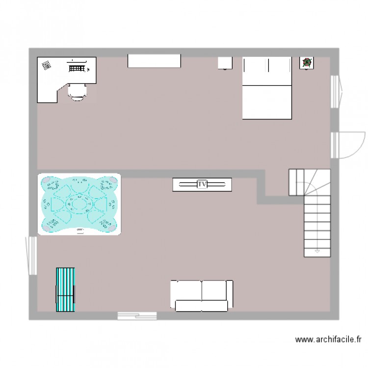 chambre idéale anglais. Plan de 0 pièce et 0 m2