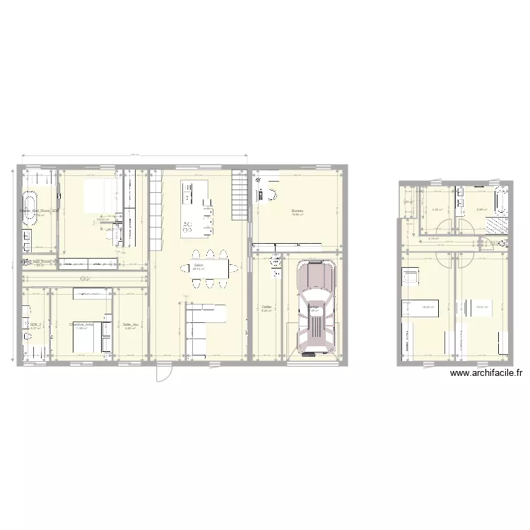 Maison 2. Plan de 