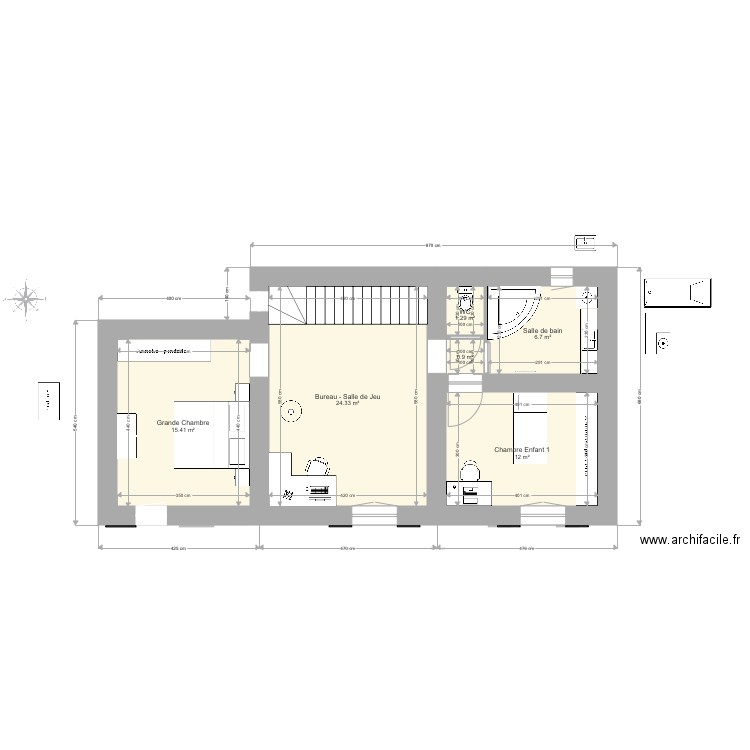 Maison RDC étage 2. Plan de 0 pièce et 0 m2