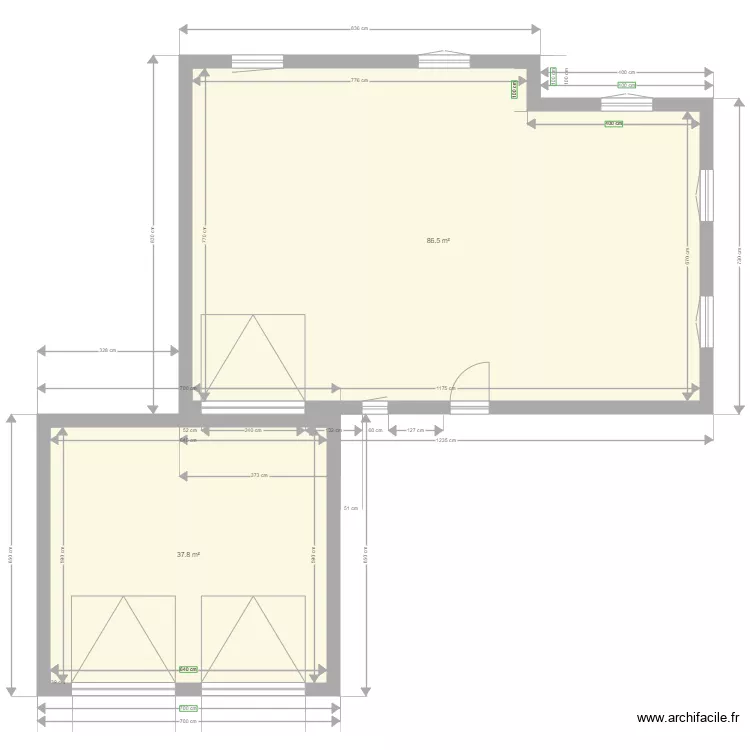 Maison et Garage. Plan de Maison et Garage. Plan de