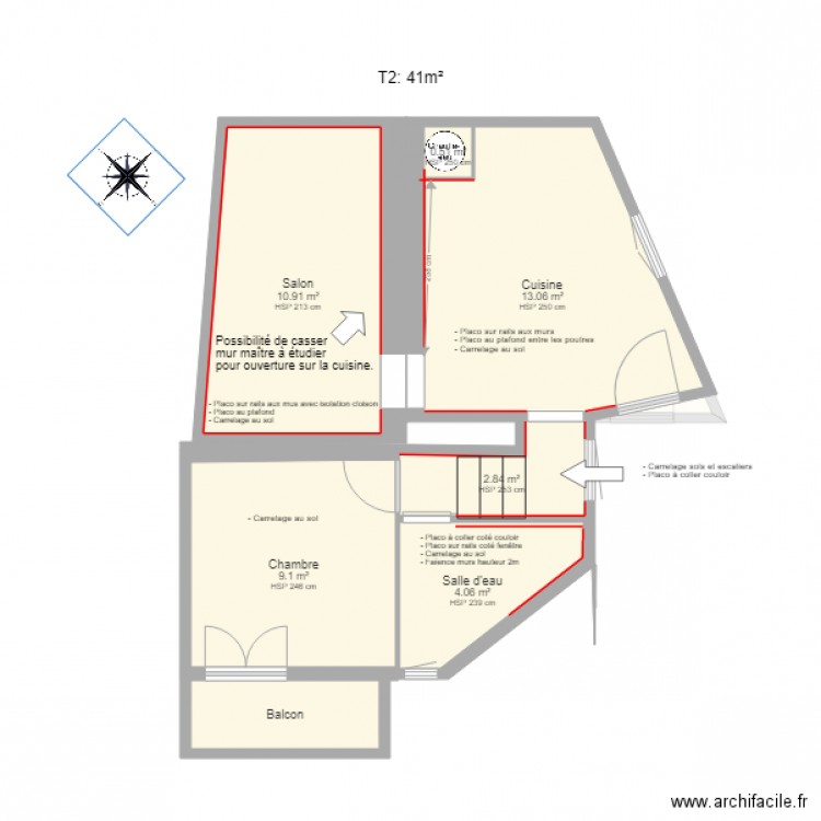 plan appartement 83 m2