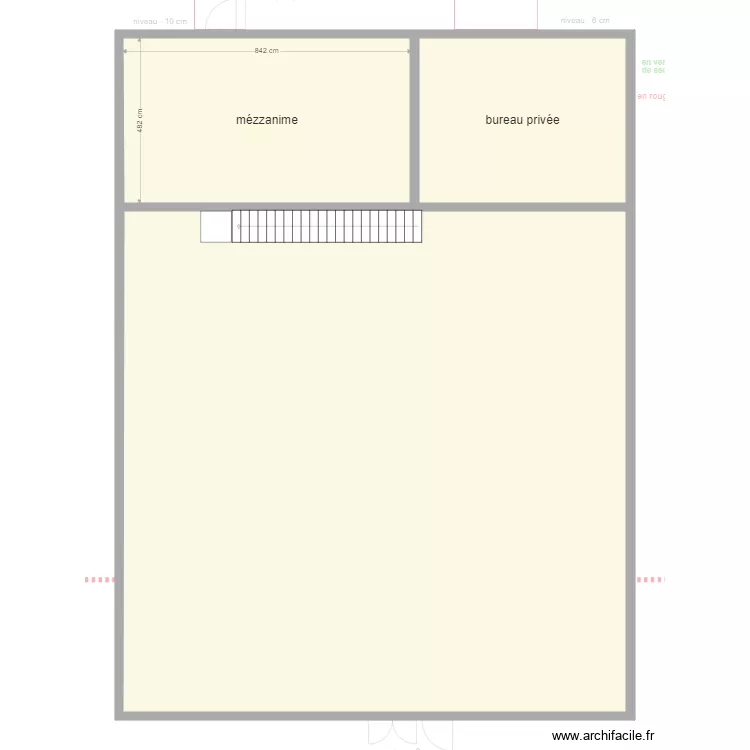 atypik m&eacute;zzanime. Plan de 0 pièce et 0 m2