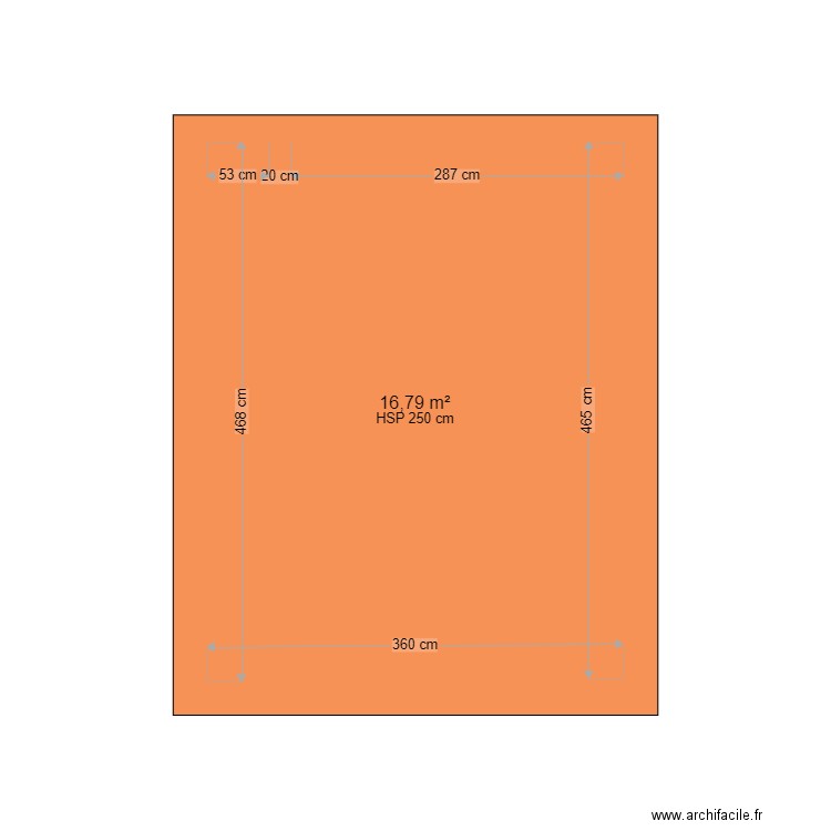 GARAGE. Plan de 1 pièce et 17 m2