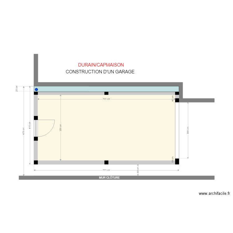 DURAIN. Plan de 0 pièce et 0 m2