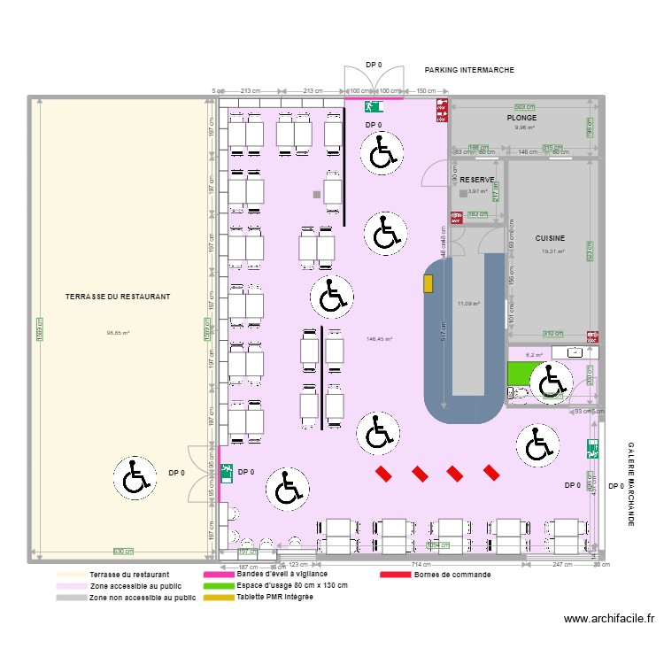 O MIAMS REGAL ST JEAN D'ANGELY APRES TRAVAUX avec espace de rotation. Plan de 0 pièce et 0 m2