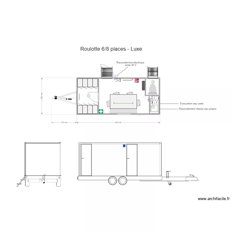 BVR FABRICATION 8 places luxe. Plan de 