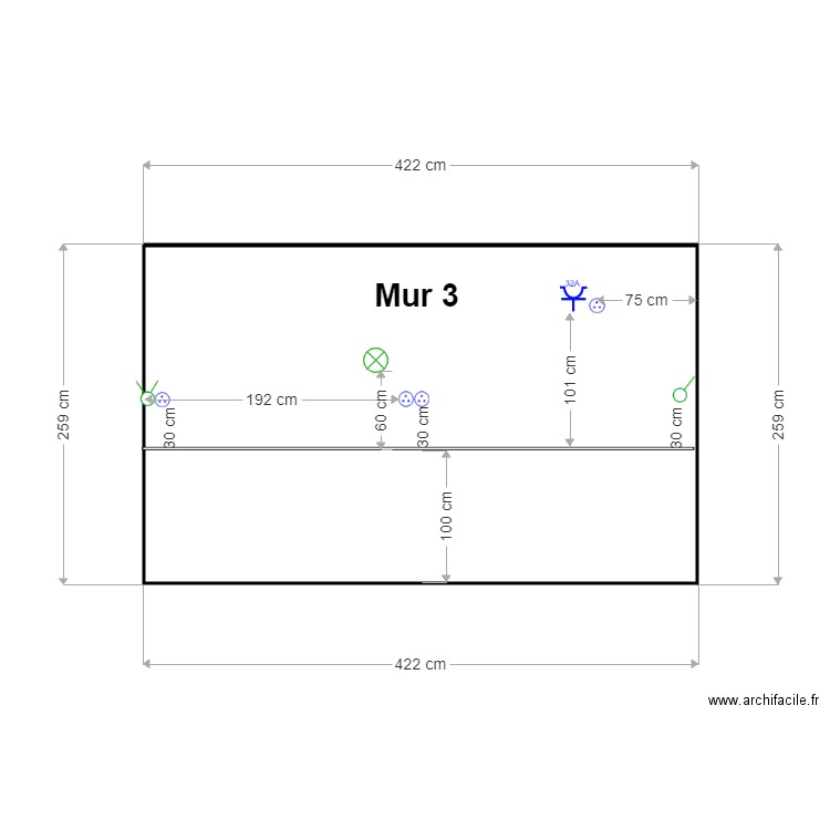 MUR CUIISIN3. Plan de 0 pièce et 0 m2