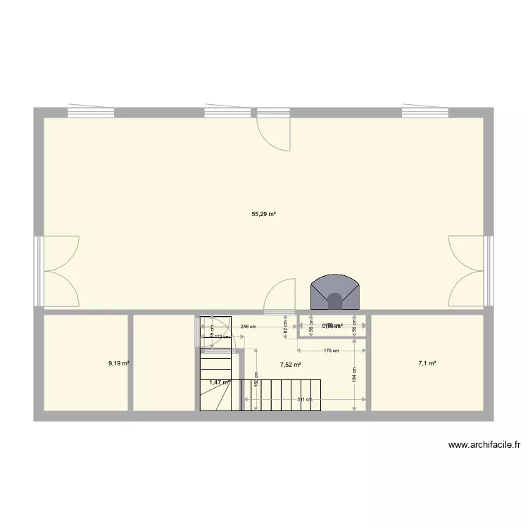 maison rdc. Plan de 