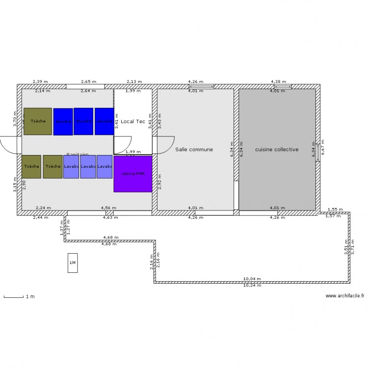 Sanitaire 3. Plan de 0 pièce et 0 m2