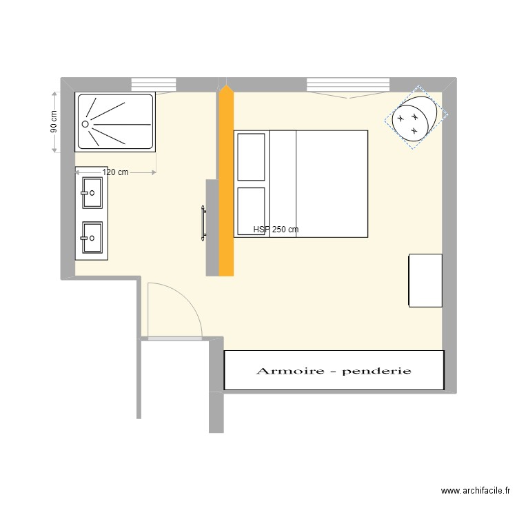 PIERRE JUVIGNAC. Plan de 1 pièce et 21 m2