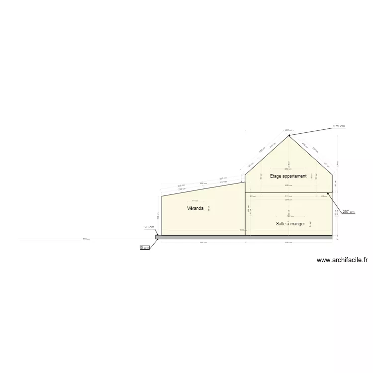 plan de coupe terrain batiment. Plan de 