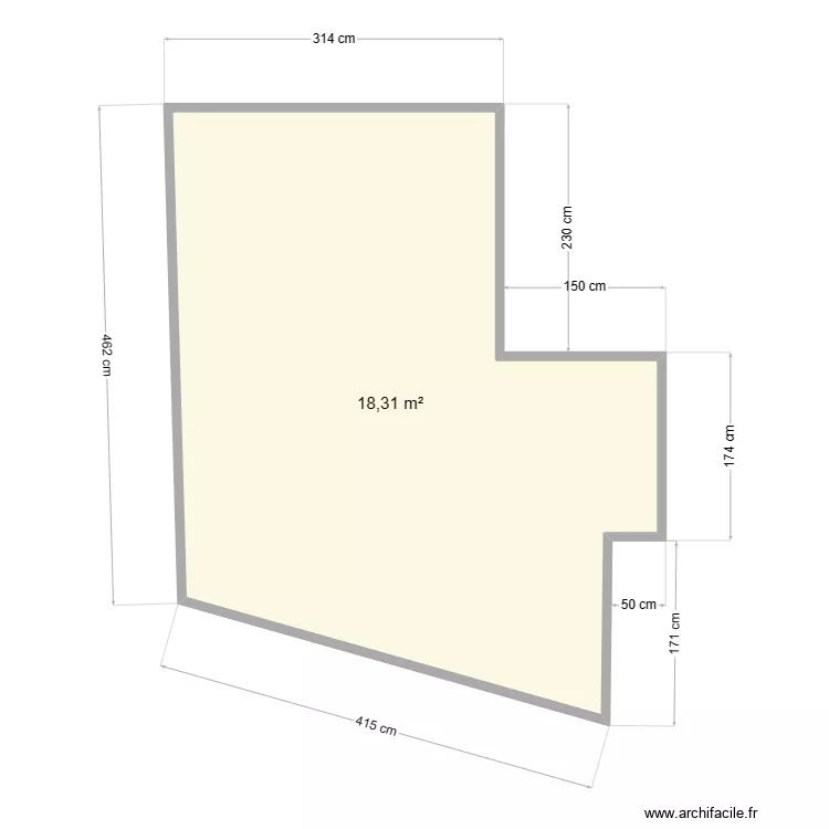 Etage Ch 1 Champey. Plan de 