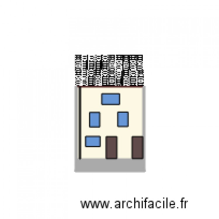 plan facade. Plan de 0 pièce et 0 m2