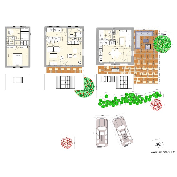 LES PUITS . Plan de 12 pièces et 90 m2