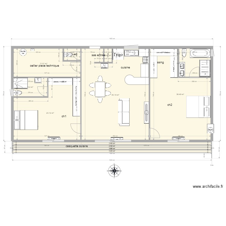 nouveau plan 130 m2. Plan de 0 pièce et 0 m2