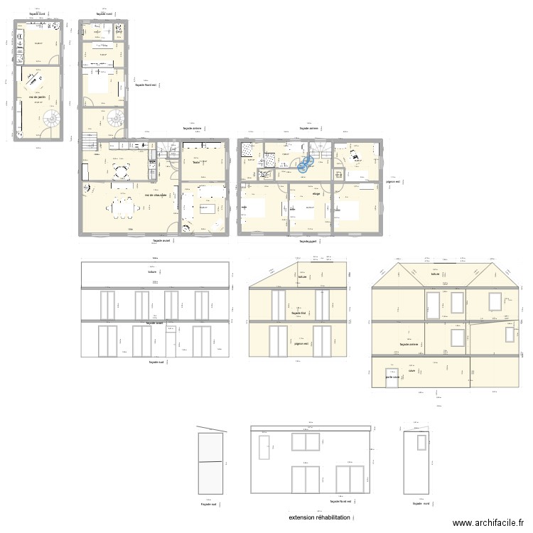 plan fp3FVR. Plan de 16 pièces et 231 m2