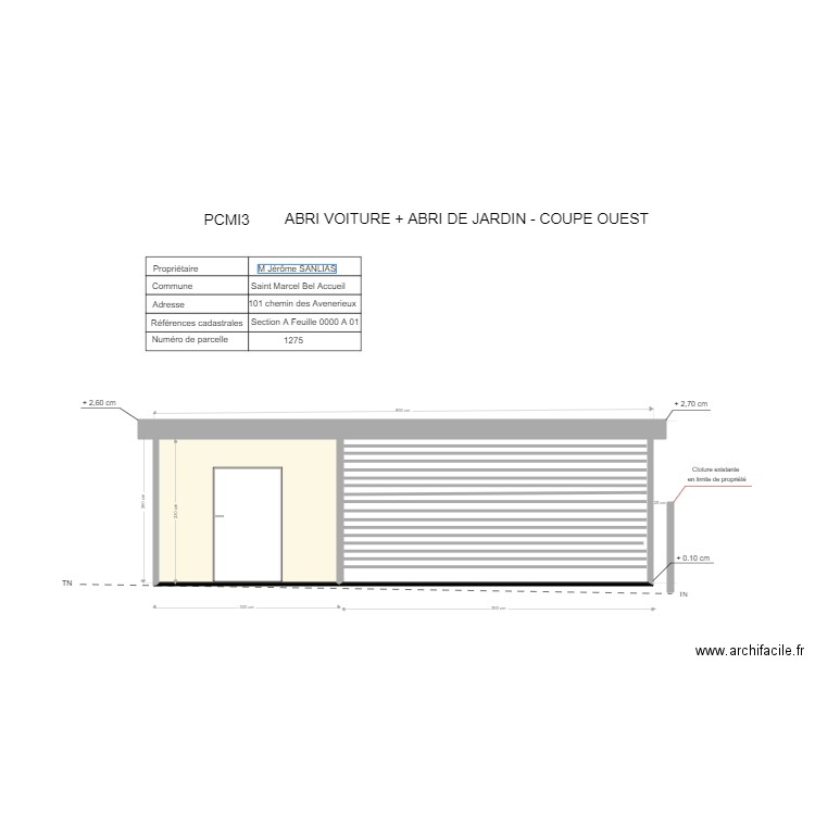 PC CONFORME COUPE SUD. Plan de 0 pièce et 0 m2