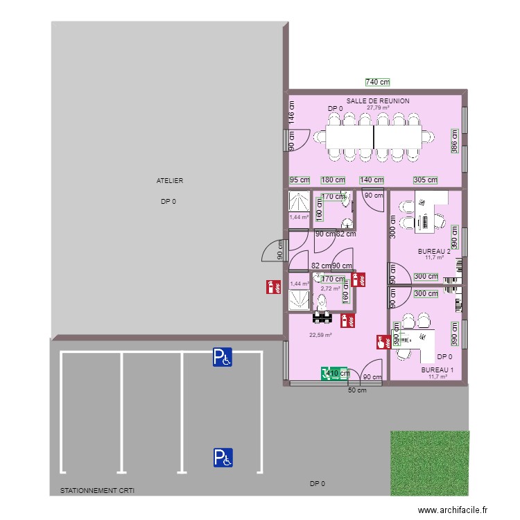 CRTI FORMATION APRES TRAVAUX. Plan de 9 pièces et 202 m2