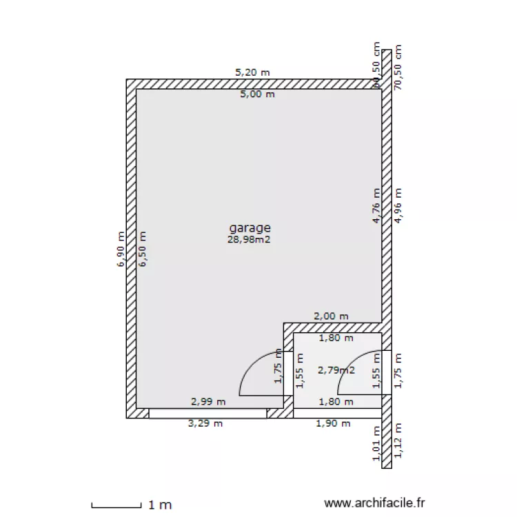 garage. Plan de 