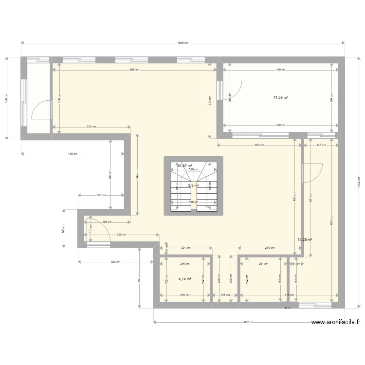 Atico Blanquerna Rdc actuel. Plan de 0 pièce et 0 m2