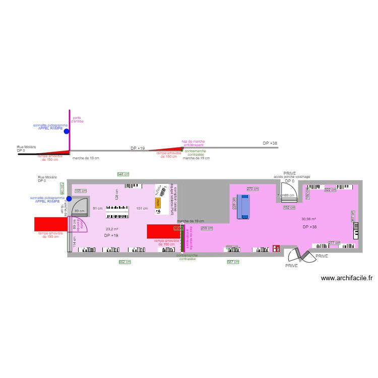 DIDI MODE APRES TRAVAUX. Plan de 0 pièce et 0 m2