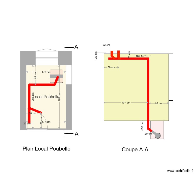 Local Poubelle Cimiez. Plan de 0 pièce et 0 m2