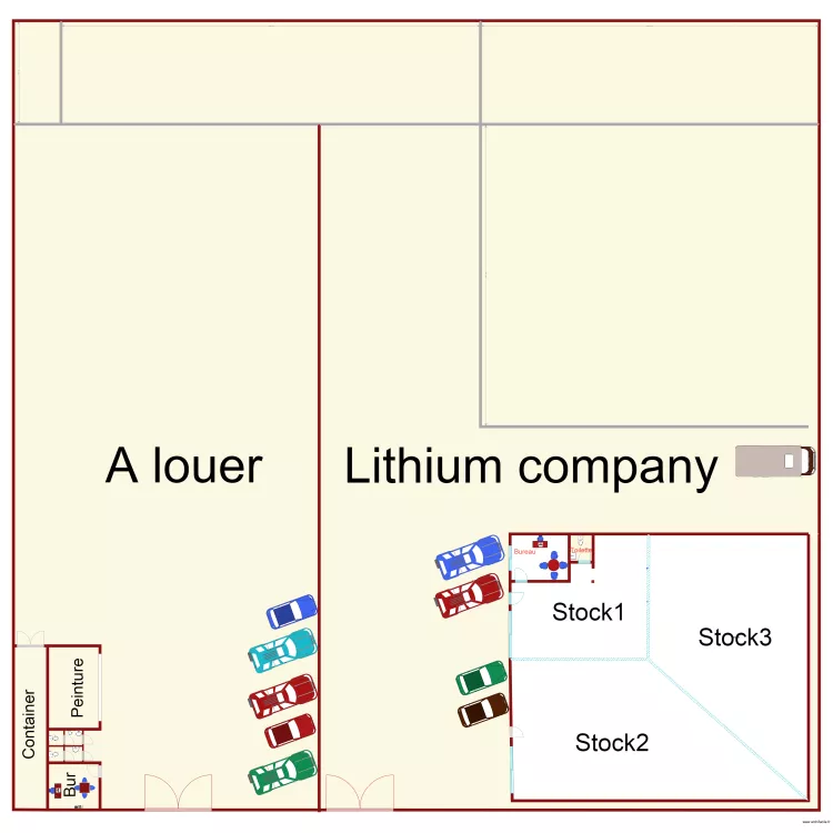 Quartier industriel etang piscicole. Plan de 