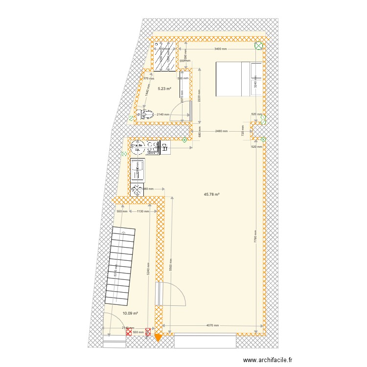 RDC. Plan de 0 pièce et 0 m2