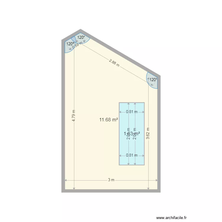 garrigues mur est int&eacute;rieur. Plan de 