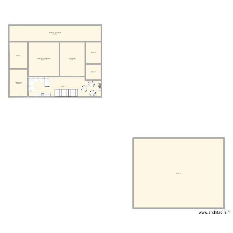 maison mitoyenne sur un terrain de 333 . Plan de 0 pièce et 0 m2