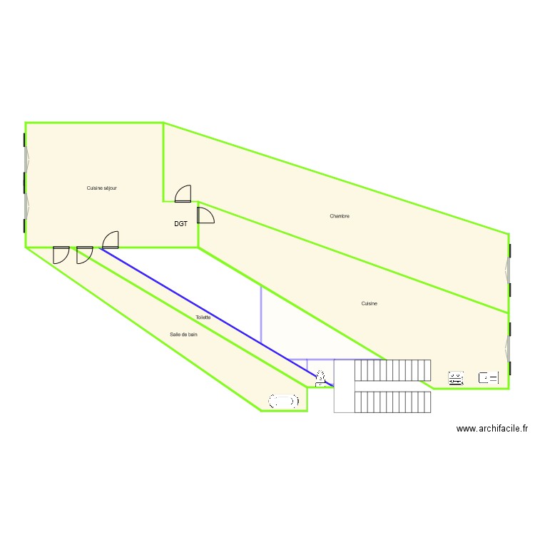 FONTANT 1 ER DROITE bidont. Plan de 0 pièce et 0 m2