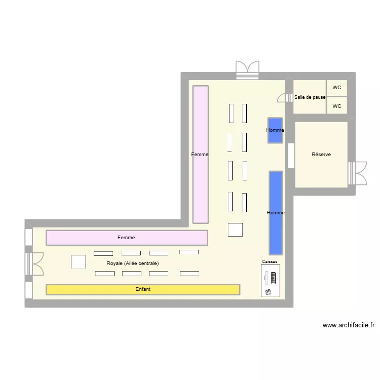 CHAUSSA. Plan de 10  et 57 m²