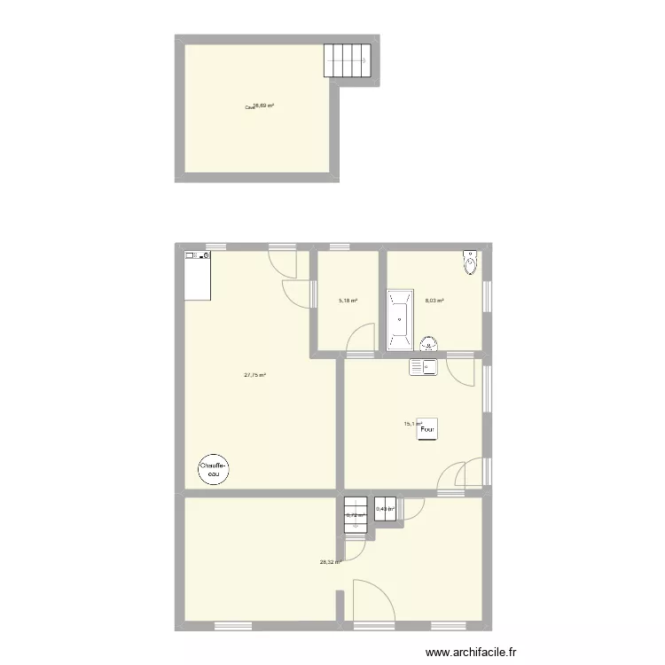 Maison. Plan de 
